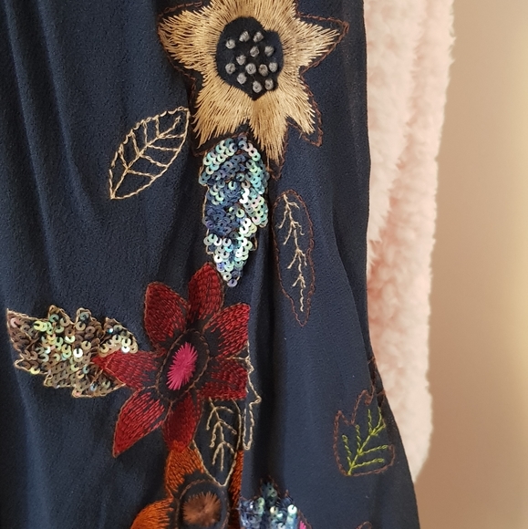 New Silk BCBG Embroidered Dress - Picture 11 of 17